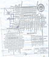 El mapa proporcionado a las vecinas, se&ntilde;alando los terrenos comprometidos con lapicera.