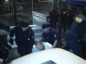 Desalojaron por la fuerza a un grupo de manifestantes en Gualeguay